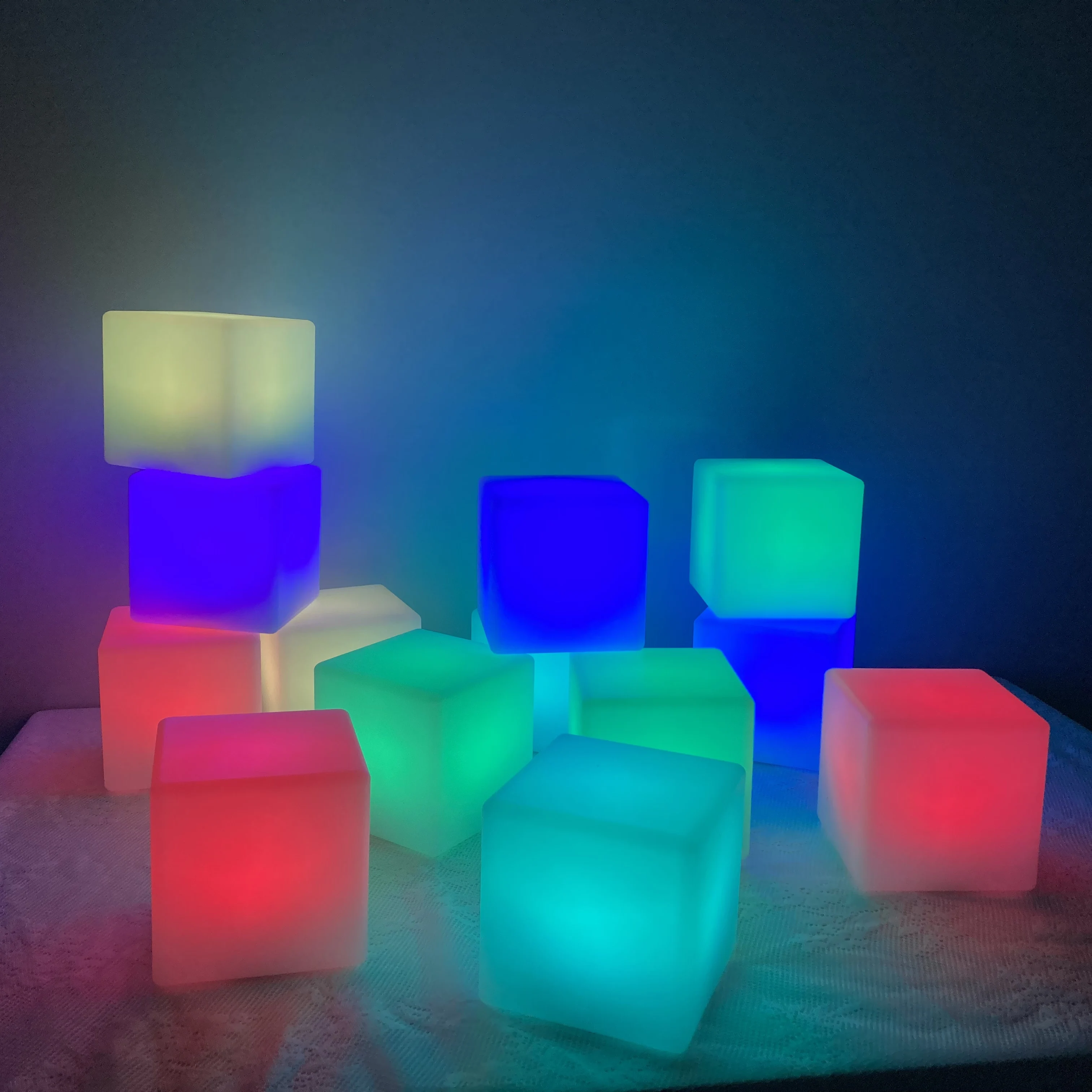 Glow Customizable LED Cube 3 AAA Battery Lighting Cube Light Support Custom Logo LED Cube Night Light