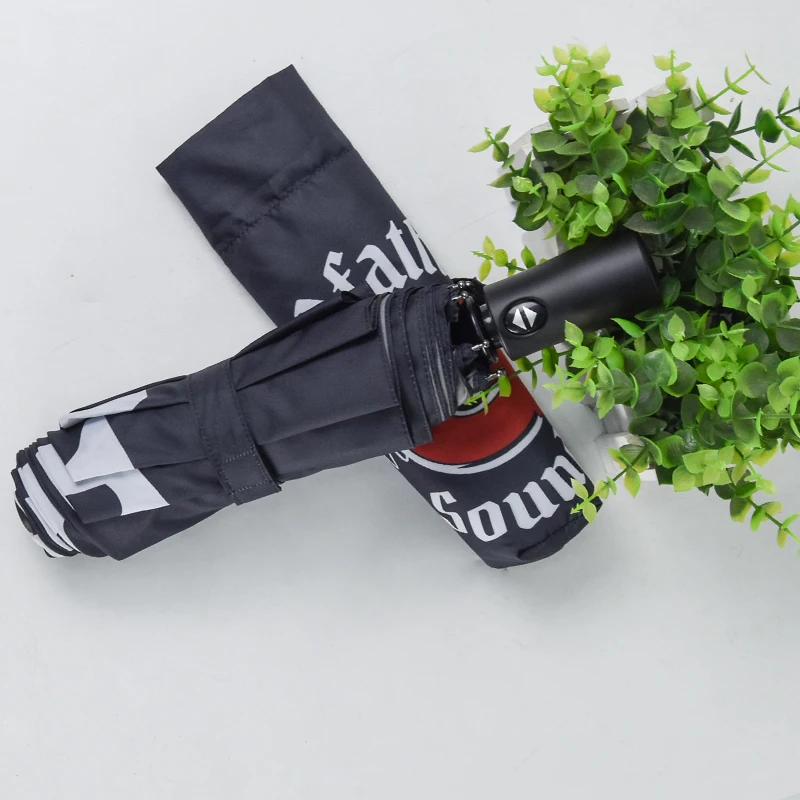 Automatic Three Folding Foldable Portable Sun Travel Umbrella Customized Design Full Digital Print