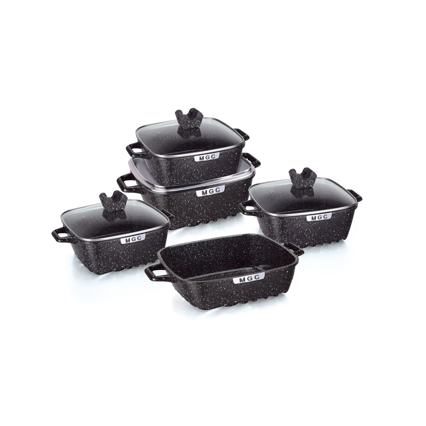 Hot Selling Cook-Lover High Quality 10 Pcs Die-casting  Aluminum Non stick soup pot and frying pan  Cookware Set