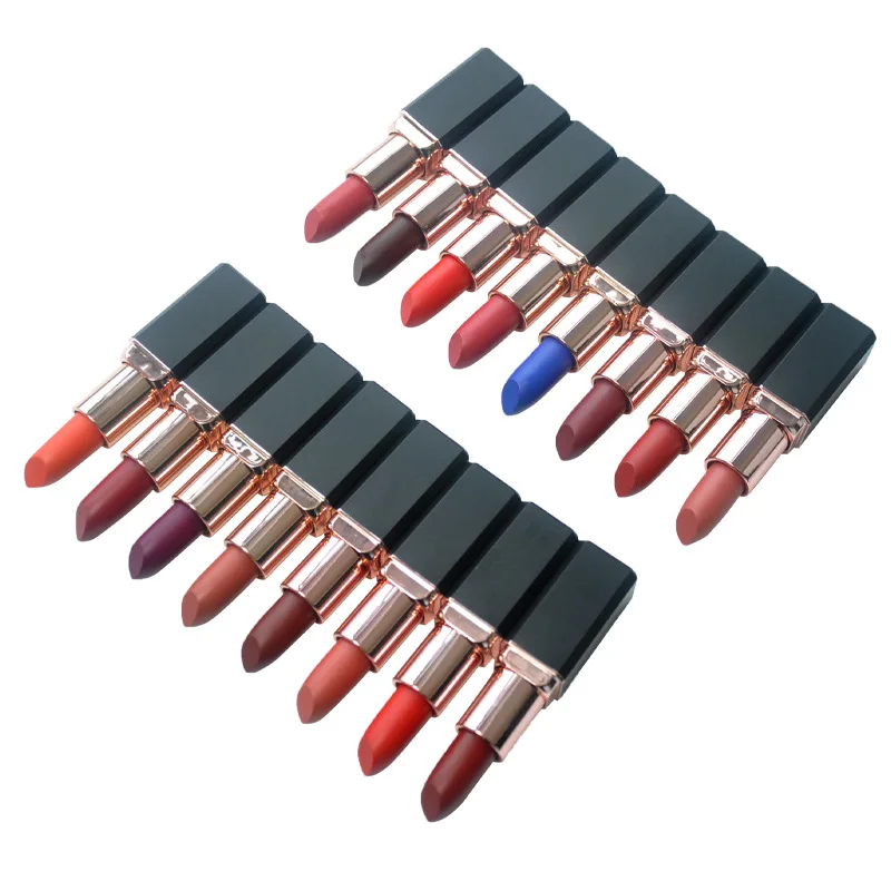 Matte Long Lasting Highly Pigmented Hydrating Creamy Buildable Lip Stick Vegan Lipstick