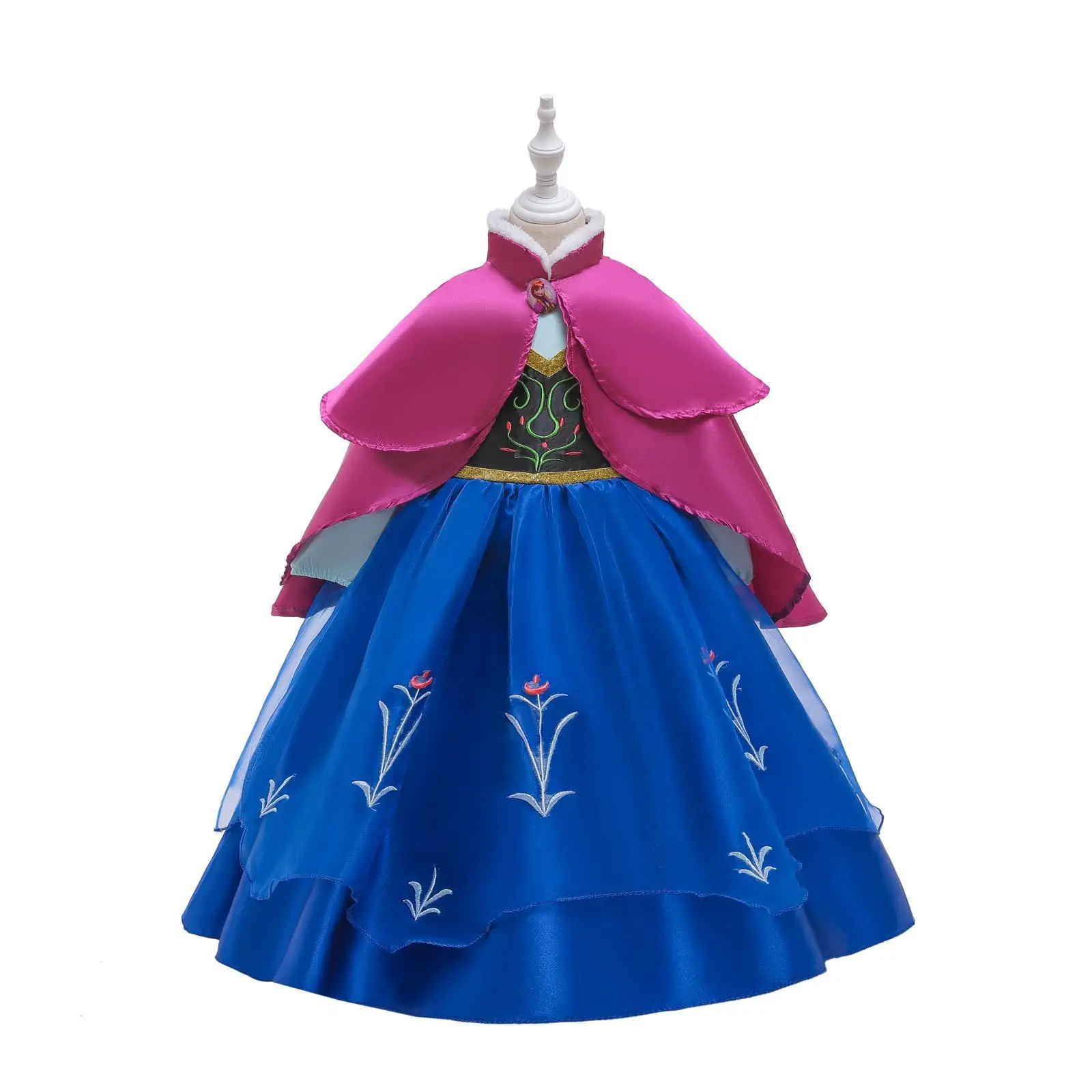 Kids Girls Fancy Elsa Anna Snow white belle Princess Costume Deluxe Dress Up Cosplay Birthday Party For Girls