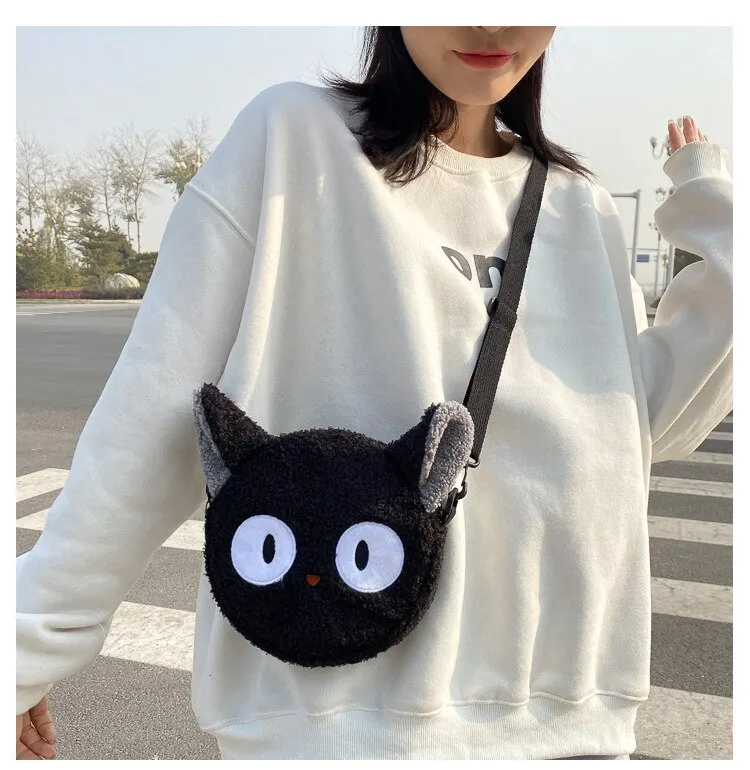 Lamb wool small bag for women autumn and winter new trendy student plush shoulder bag cartoon cute girl crossbody bag