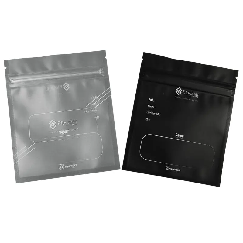 Custom Printed Clear Aligners Flat Ziplock Bags Orthodontic Clear Aligner Packaging Bag