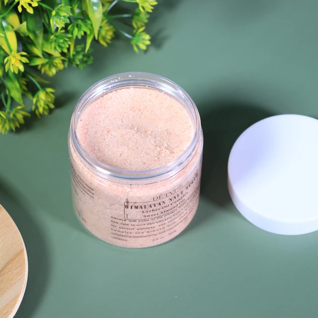 Оптовая продажа, частная торговая марка, масло личи, отшелушивающая соль, скраб для отшелушивания и увлажнения кожи, глубокое очищение, ГИМАЛАЙСКАЯ СОЛЬ, скраб для тела