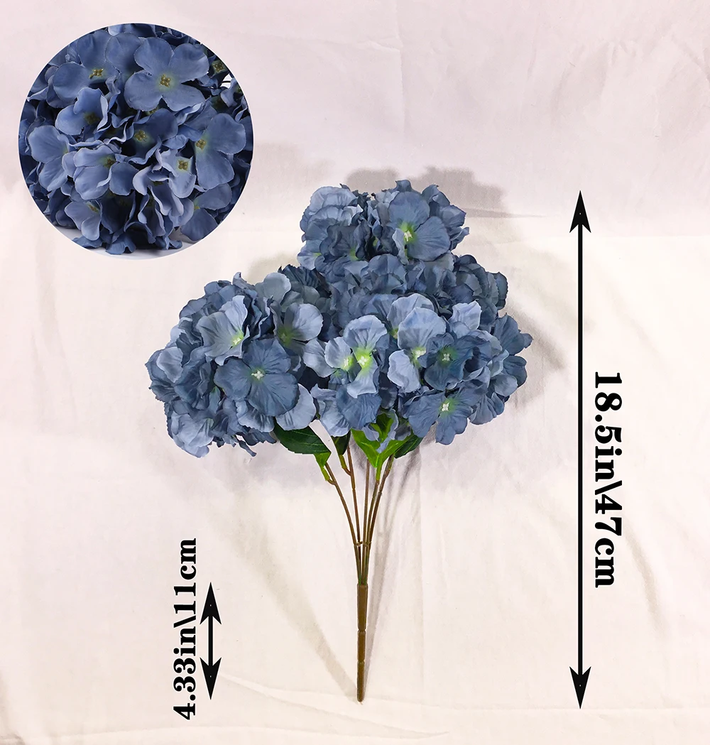 Discount lively plastic fake hydrangea wedding favors spike real touch plastic fake flower bride