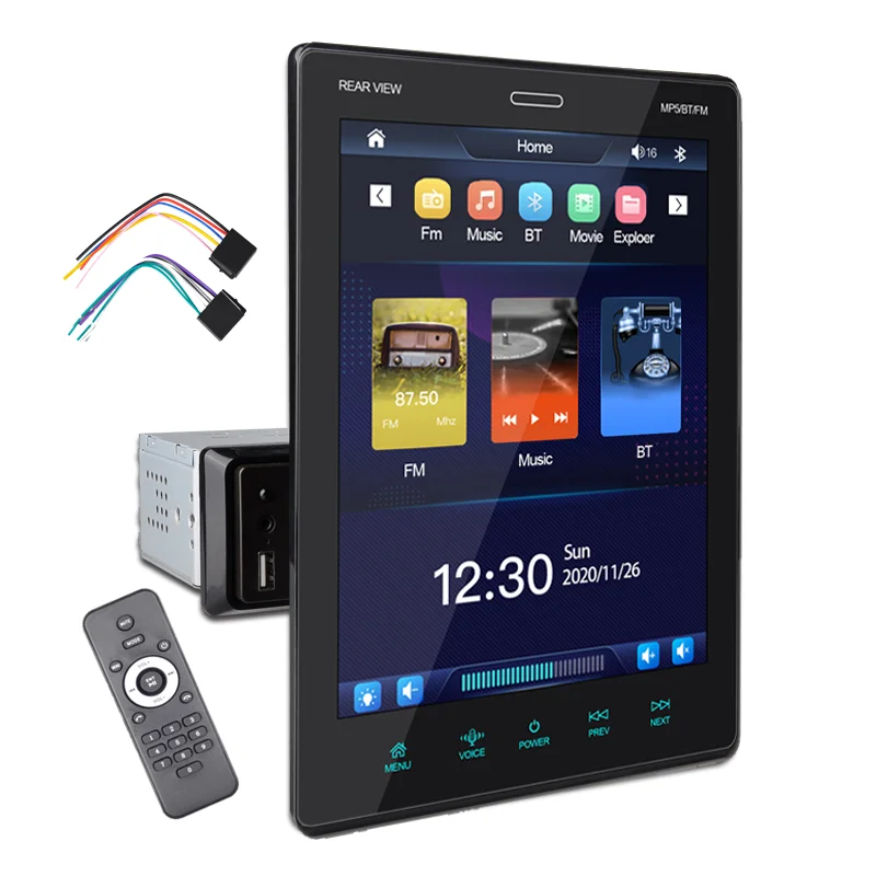 Universal 9.5 Inch Vertical IPS Screen Radio Car MP5 Palyer vertical Style Multimedia Touch Screen 1 Single Din MP5 Car Stereo