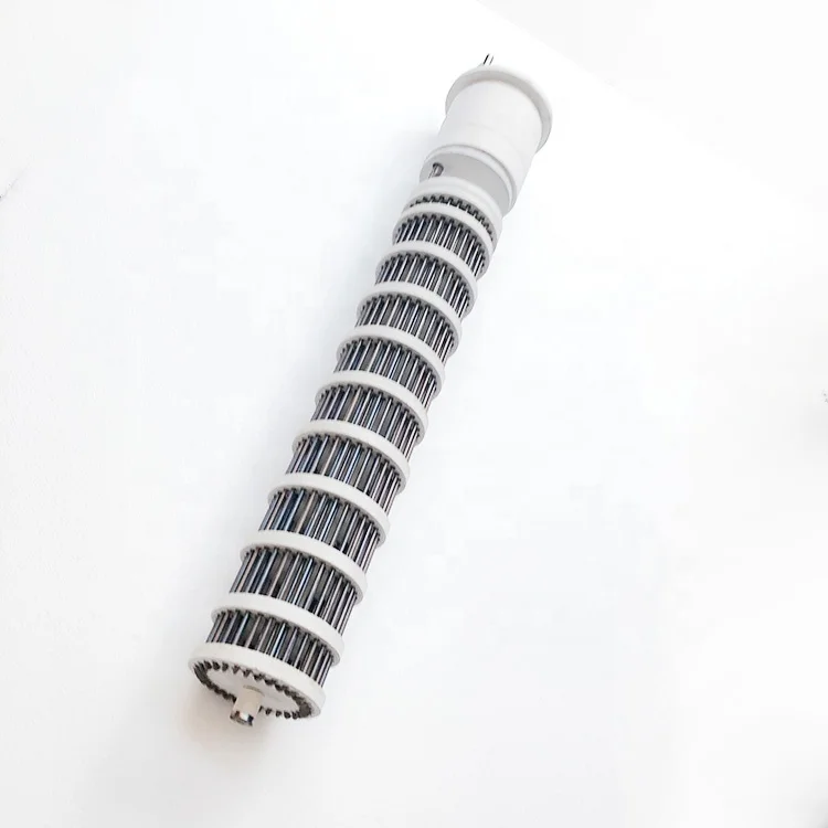 Electric radiant ceramic bobbin tube heater, bobbin heater for air heating air flow, ceramic cartridge heater