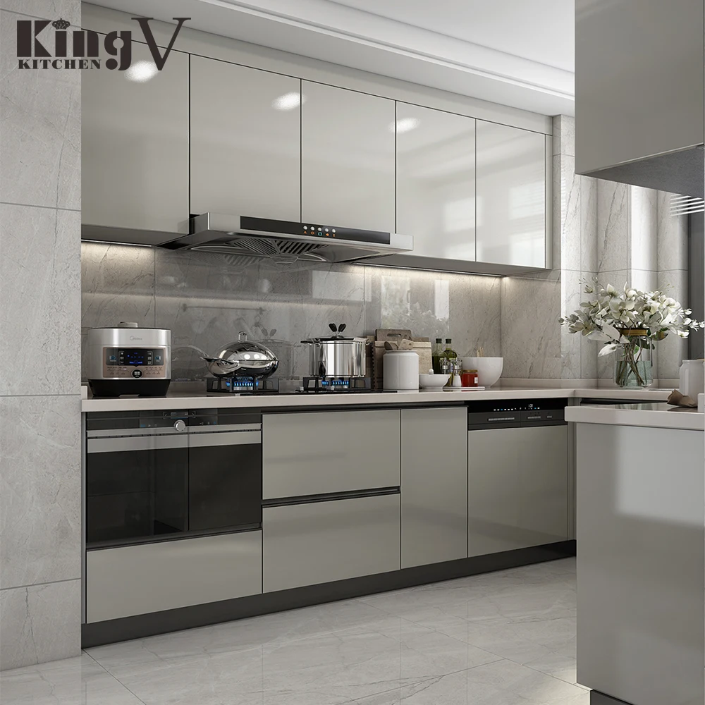 KINGV cupboard design  fitted kitchen small set luxury kitchen interior design mini sale kitchen cabinet portable