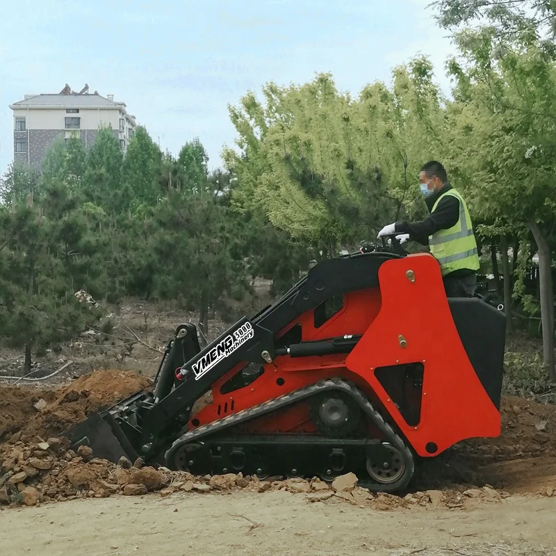 2022 new model 3200kgs EPA diesel hydraulic crawler tracked track skid steer loader with 4 in 1 bucket with teeth