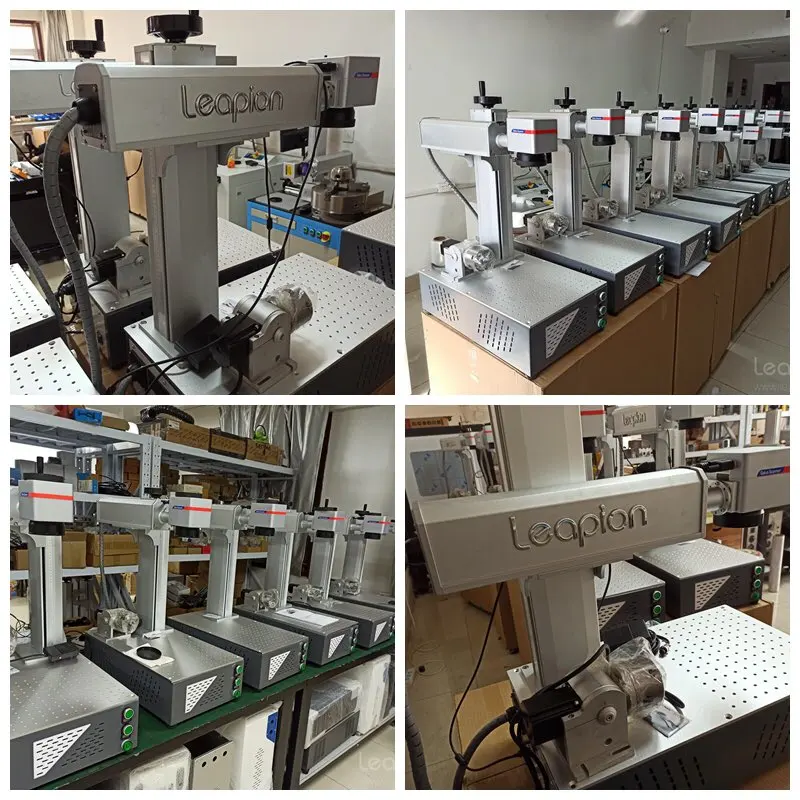 Super Fast Delivery 20w 30w 50w Raycus MAX IPG Brand Logo Metal Laser Marking Machine with 360 Rotary Device