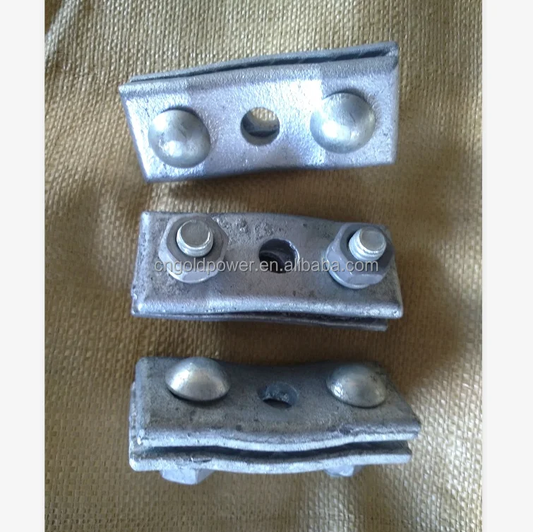 Galvanized Guy Clamp 3 Bolt Type Cable Suspension Clamp For Overhead Line Cable