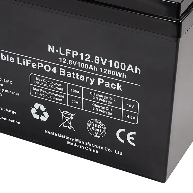 1280Wh Lithium battery 12V 100Ah LiFePO4 for RVs  solar panels caravans boats Off-grid systems