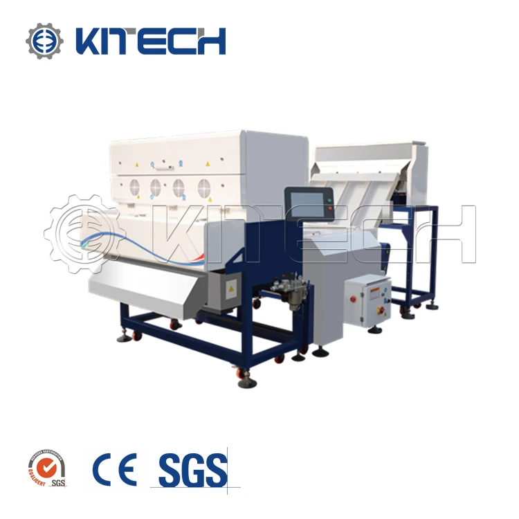 Recycle PET Bottle Hot Washer to PET Flake to Yarn Making Machine