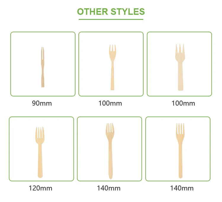 Wholesale 100% Biodegradable Bamboo Fruit Fork Disposable Forks