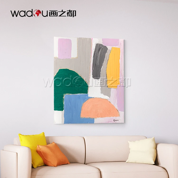 China Factory High Quality Modern Design Abstract Large Paintings 100% Handmade Wall Art Wholesale