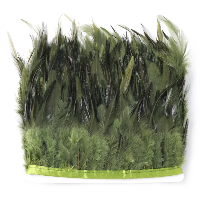 hot sale discount price cheap saddle feather trims and fringes dyed rooster feather trim or carnival costume