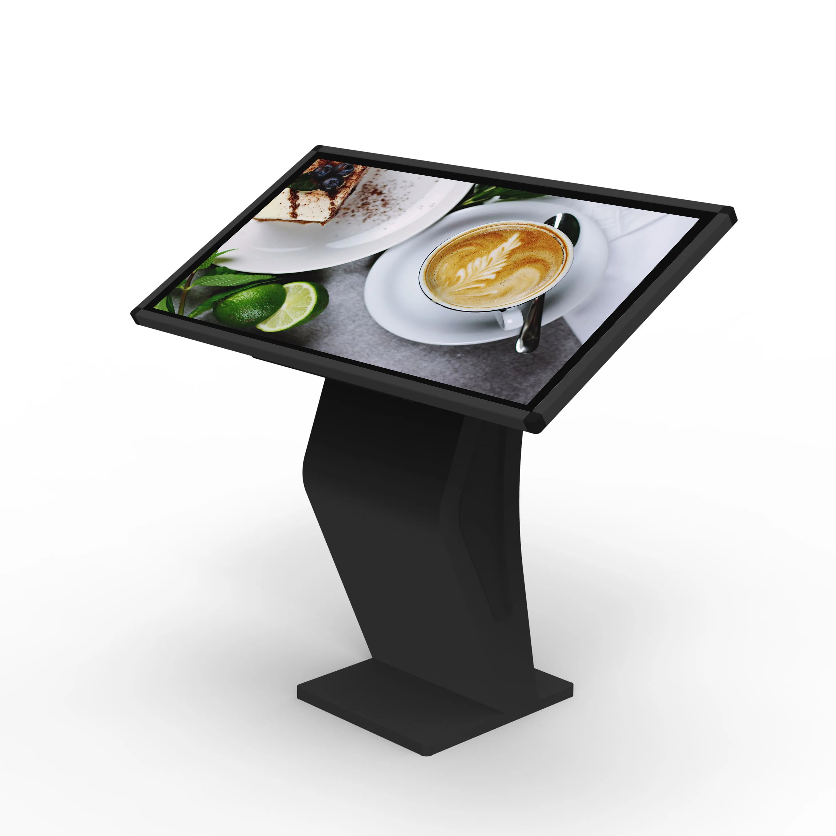 Floor Standing Interactive Machine Touch Screen Exhibition Wayfinding Information Kiosk