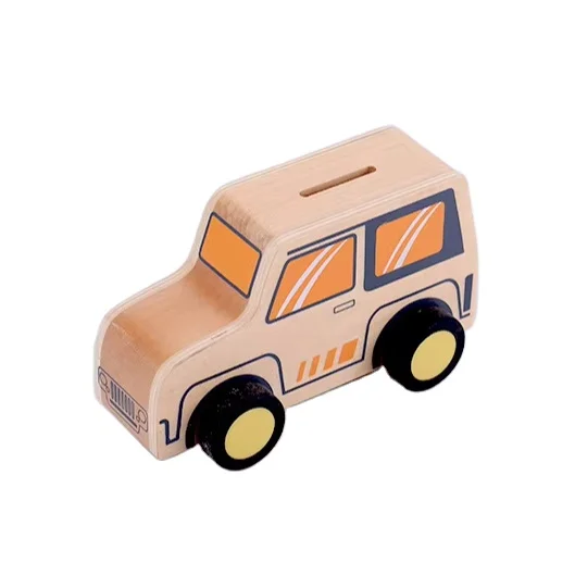 Игрушечная деревянная коробка для денег