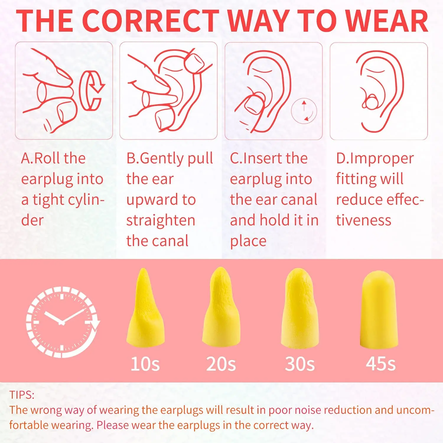 Safety Earplugs Small Ear Plug With Plastic Boxes Packages Case