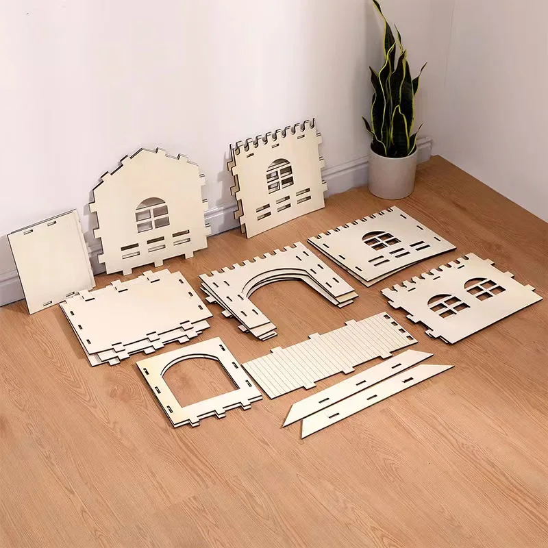 Customizable wooden rabbit hiding castle super large rabbit house