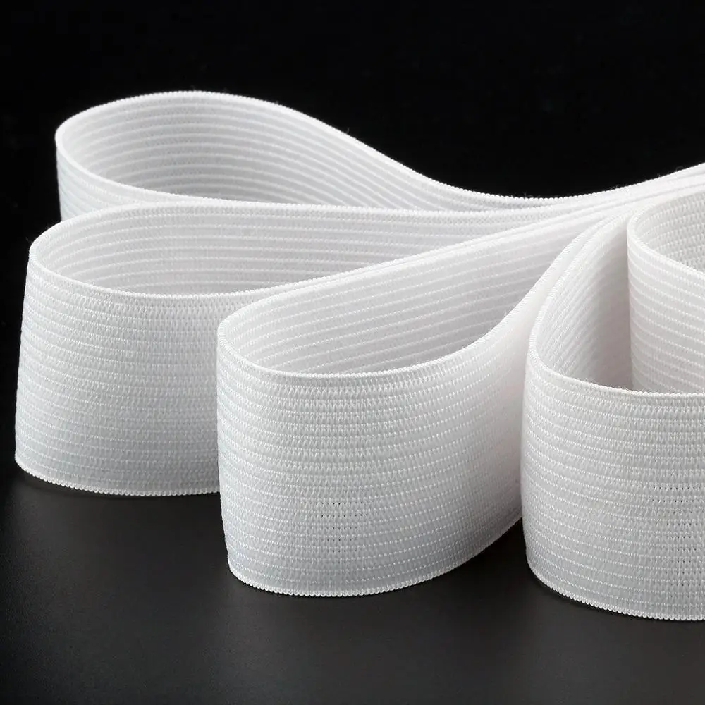 sewing elastic 4.0cm Factory Wholesale Eco-friendly Polyester Elastic Webbing Knitted flat  Elastic band for Clothing