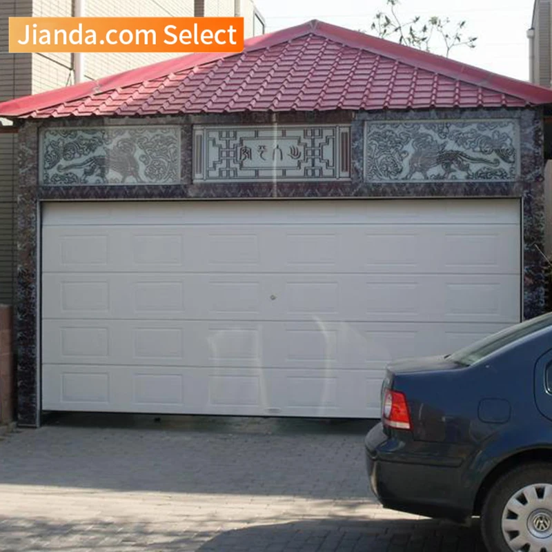 North American Double Steel Sectional Industrial Two Car Garage Gate And Pedestrian Doors
