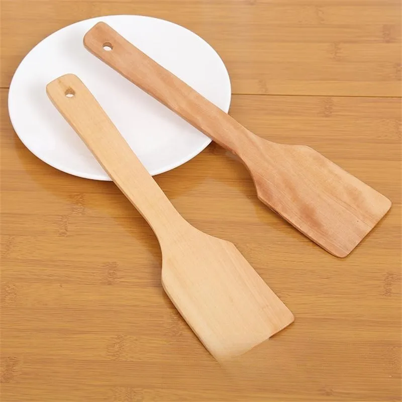 2023 Newest Hot Sale Good Kitchen Products Square Round Shape Bamboo Spatulas