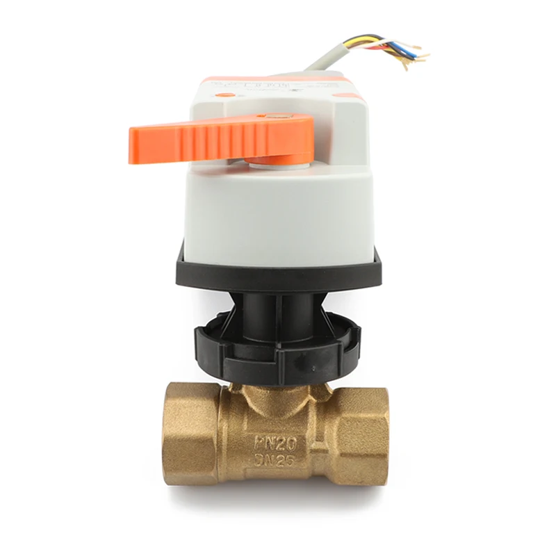 Электродвигатель AC24V AC220V Тип DN25 1-дюймовый двухходовой шаровой клапан пассивный сигнал с обратной связью переключатель на месте водяной Электрический драйвер