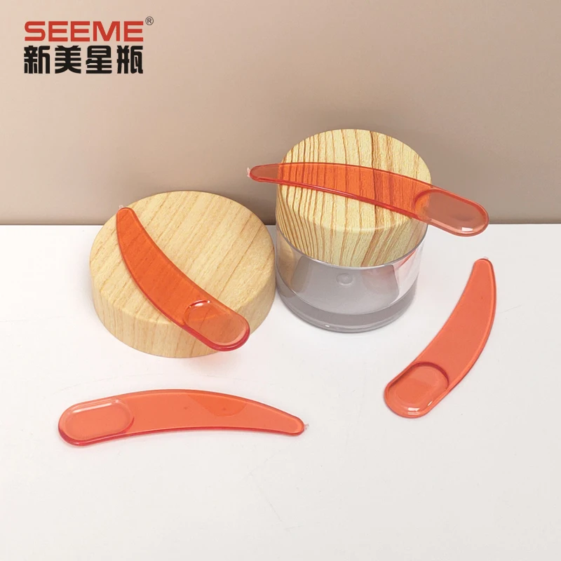 Custom White Pink Purple Green Black Plastic Spatula Face Cream Mask Mixing Spoon Cosmetic Spatulas Makeup Spoon