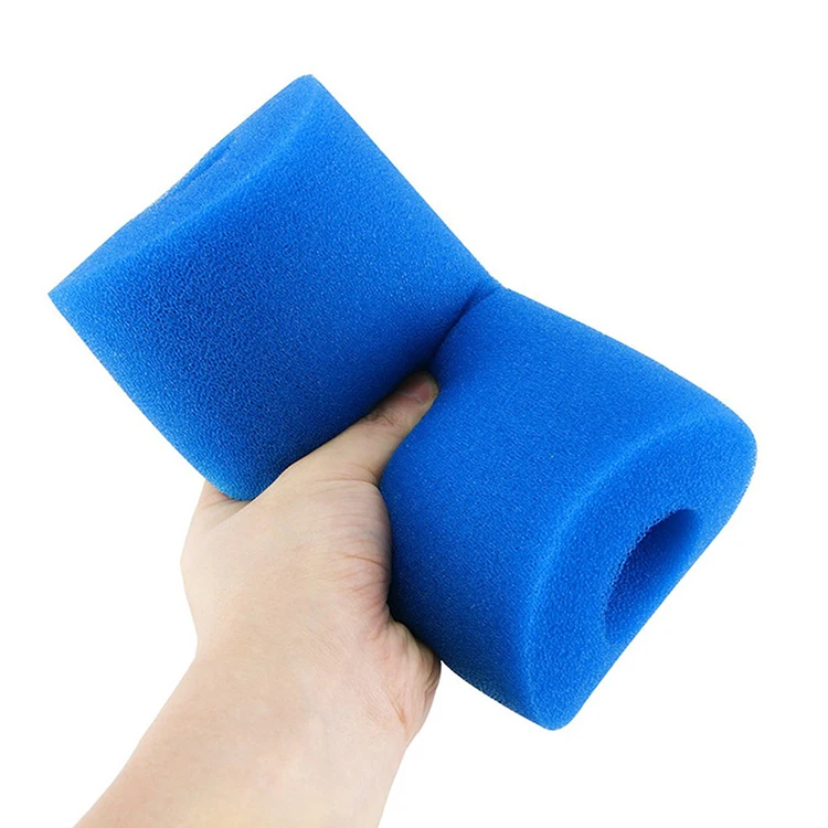 Sponduct открытыми пальцами с глубоким вырезом сеточной подкладкой втулка губки Biofoam очистки воды и фильтрации бассейна синий фильтр