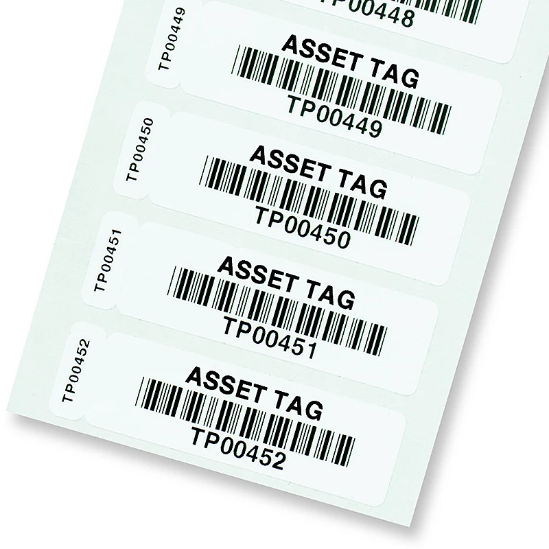 custom Serial number barcode label roll running water code label roll QR code label paper