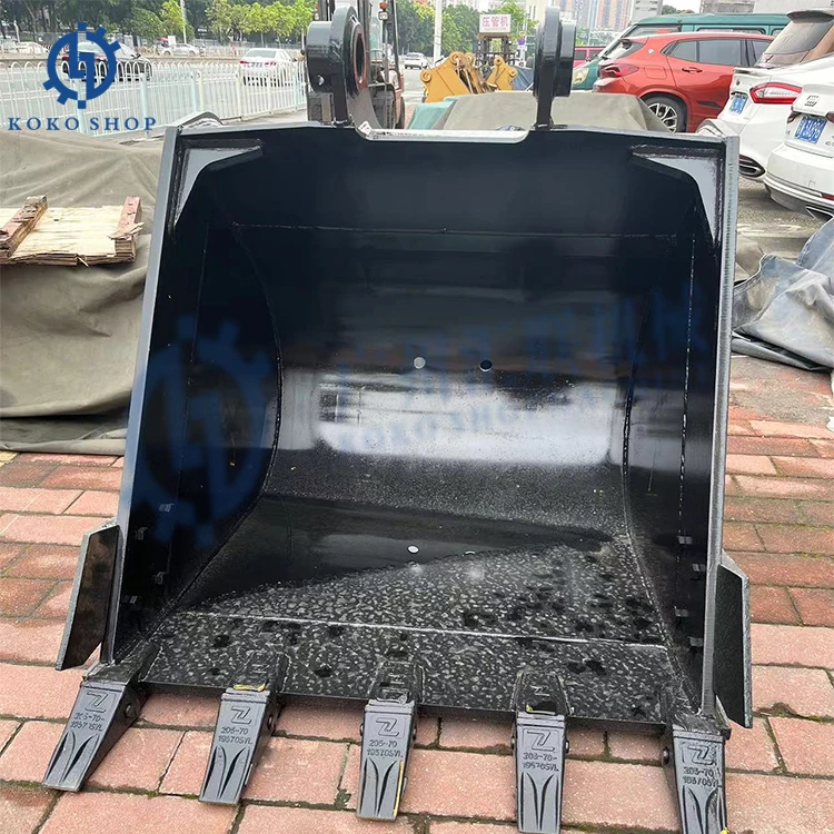 Mini Heavy Duty Type 1.3-50 Ton Digger Rock Bucket With Teeth for CX15EV CX130 CX210B CX360B CX470B CX380C CX490C CX500C CX500D