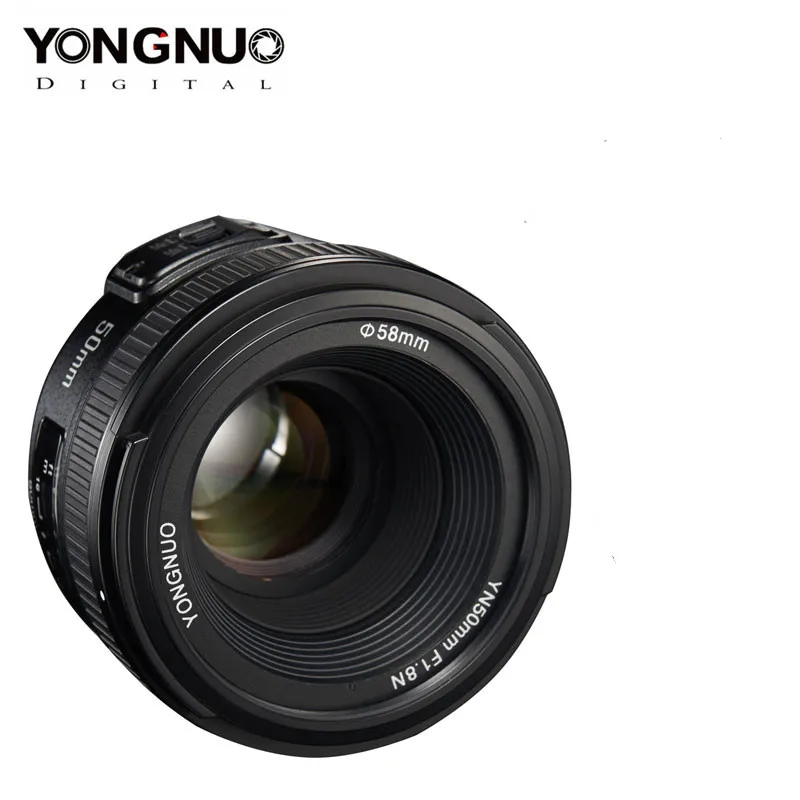  YONGNUO YN50MM F1.8N Большая диафрагма AF MF объектив камеры для D800 D300 D700 D3200 D3300 D5100 D5200 D5300