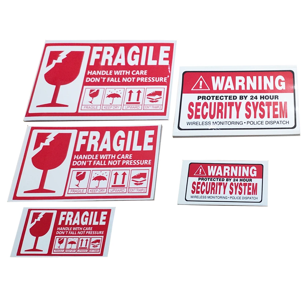 Customized LOGO Printed Waterproof Stickers Paper Self Adhesive Label Warning Printing Service