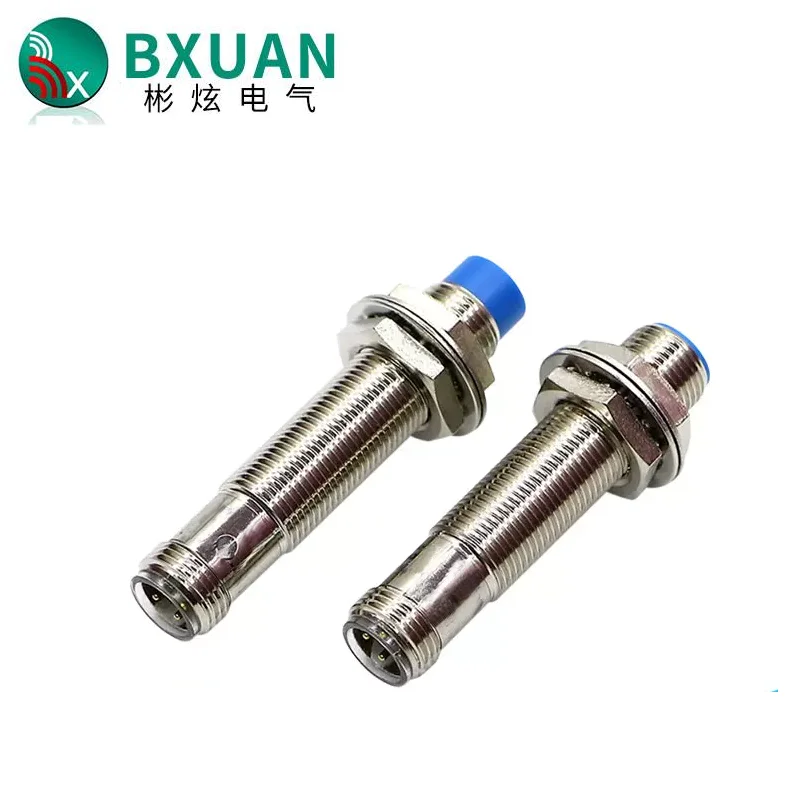 BXUAN 10-30VDC detection distance 6mm three wire output NPN NO M12 proximity sensor inductive proximity switch switch sensor