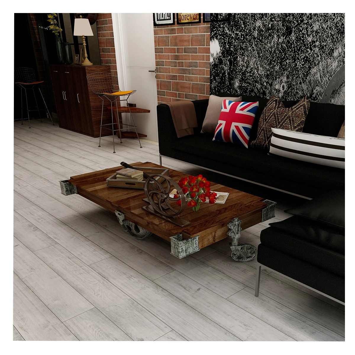 Виниловое напольное покрытие из ПВХ для помещений