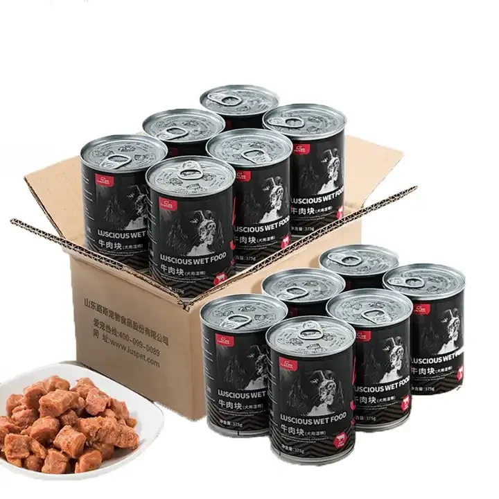 375g Factory Hot Selling Pet wet Food Wholesale  OEM ODM Multiple Flavors Cat Dog Snack Cans