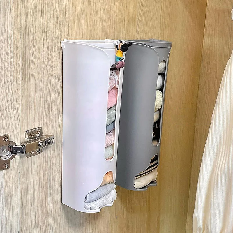 Wholesale PP Plastic Storage Boxes Sock Storage Organizer Wall Hanging Non Punching Underwear Storage Boxes