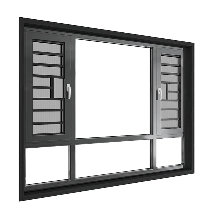PVC casement windows, double glazed windows, customizable soundproofing and windproof windows