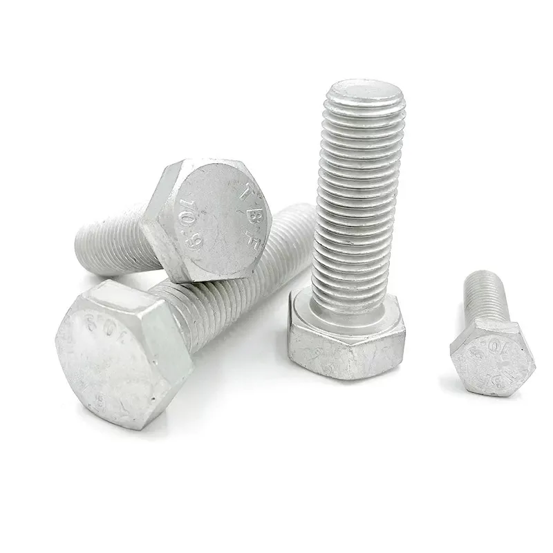 Factory Hot Sale High Quality Dacromet Hex Head Bolts DIN933 Carbon Steel Grade 10.8 M6 M8 M10 x 40mm 10mm M22 Hex Bolt