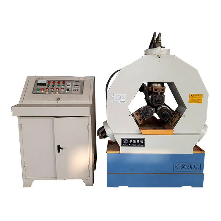 Automatic cnc rebar steel bar rod pipe nipple anchor bolt screw spoke threading rolling making cutting knurling machine price