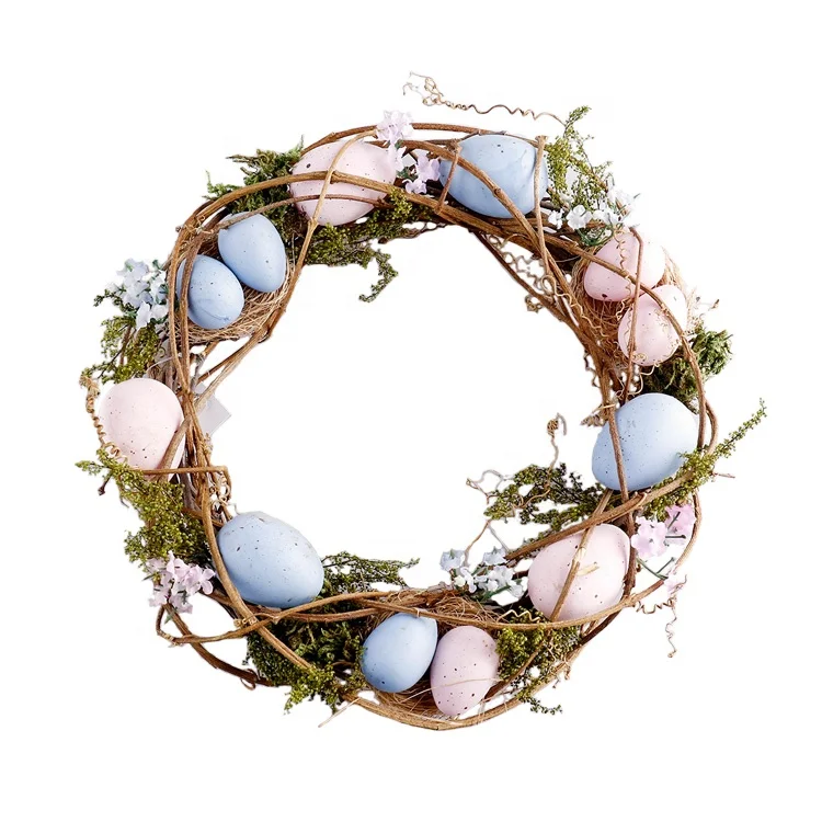 
Easter Eggs Wreath Holiday Decoration Making Supplies Wholesale Felt Egg Wreath 