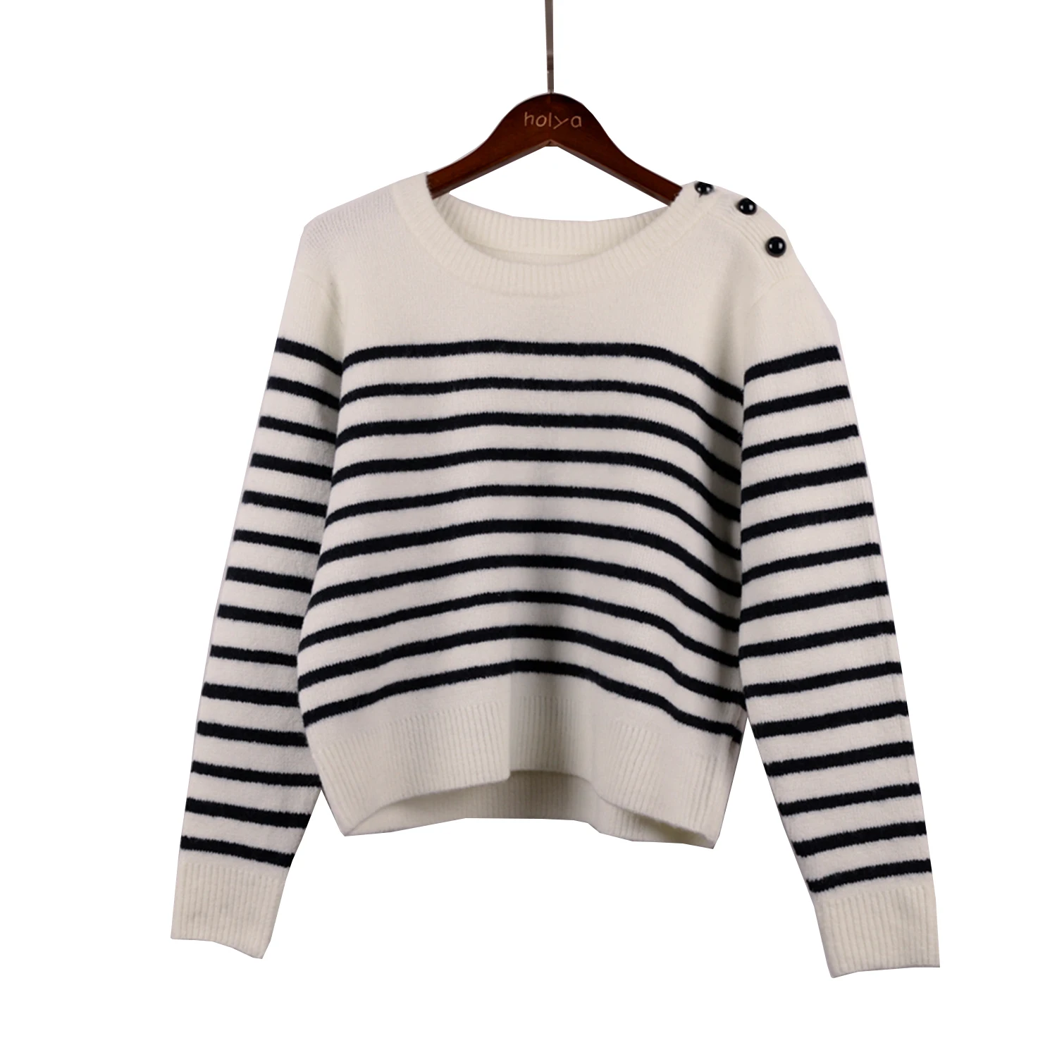 2024 Spring Korean Custom Knit Women Knitwear Crop Top Cardigan Sweater For Lady Clothing
