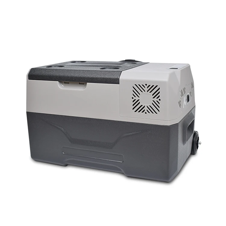 Outdoor Travel 30L AC DC mini portable compressor car refrigerator with Handle and Slide