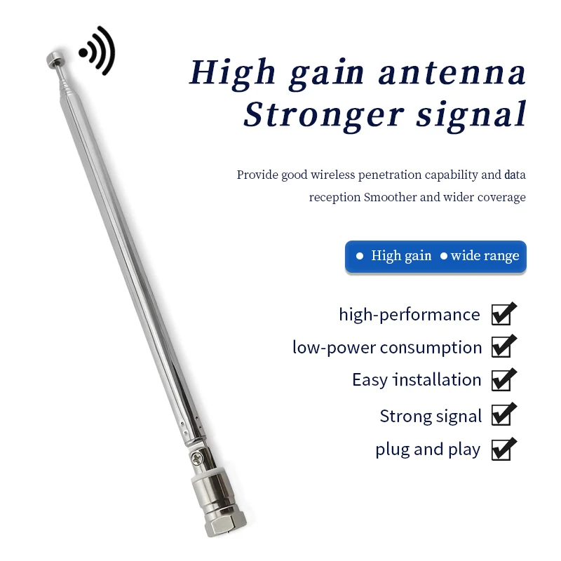 High Quality Telescopic Radio Speaker Antenna Speaker Assembly Compatible with Indoor Portable Radios and Home Stereo Receivers