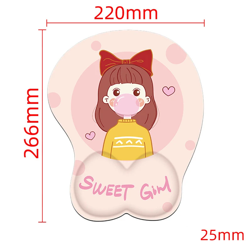 Custom mouse pad anime thickened sponge wrist rest mouse pad Non-slip Hand Wrist Rest Support Mat for Office Gaming PC Computer