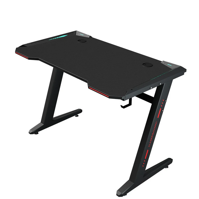 Ergonomic Gaming Desk E-sports Computer Table PC Laptop Desk Gamer Tables Workstation gaming desk led lights with Cup Holder