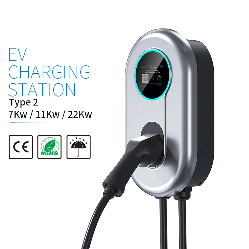 7KW 11KW 22KW 16a AC GB/T EU Type2 домашнее настенное зарядное устройство Evse wallbox электромобиль Ev зарядная станция