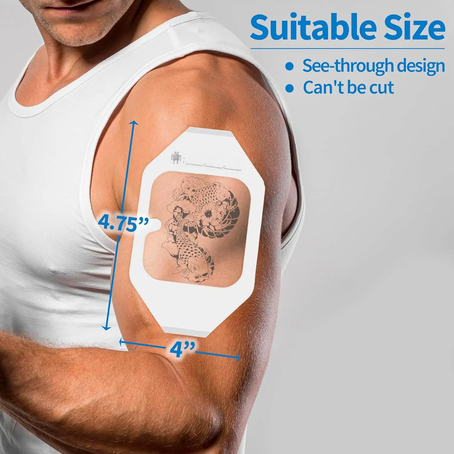 Transparent Film Dressing Pack 100 Waterproof Adhesive Patches for Wound Bandage Post Surgical Shower IV Shield Tattoo Aftercare