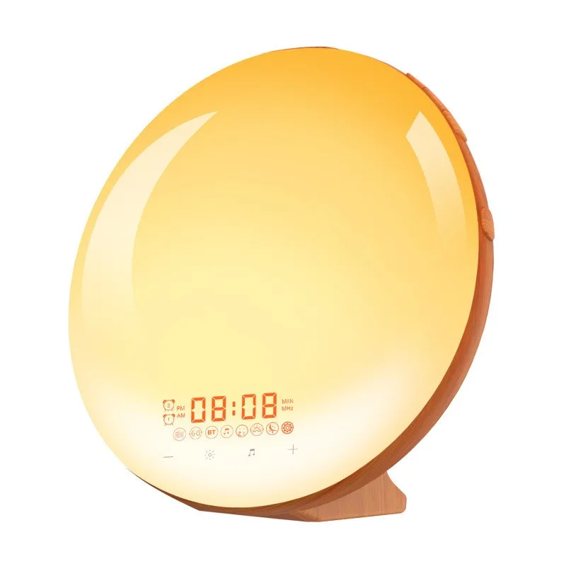 Sunrise Alarm Clock Wake up Light Kids Hatch Digital Clocks with Snooze 7 Color Atmosphere Night